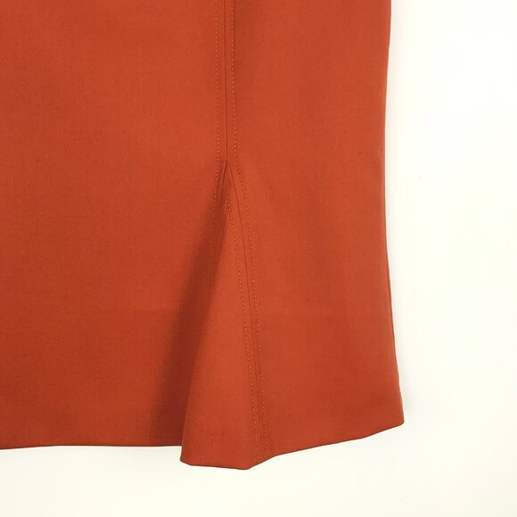 Les Copains Italy Wool Flare Trampet Skirt in Terracotta/ Orange Sz 8 - Picture 3 of 14